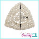 LACE - CROCHET-TRIANGLE PETAL-COTTON(CREAM)
